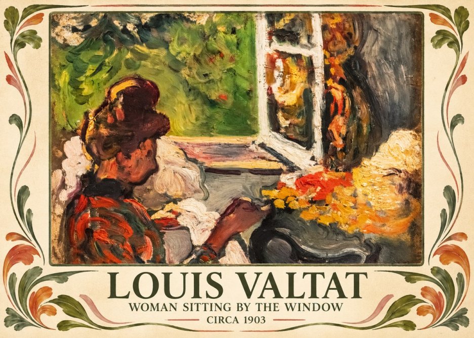 Louis Valtat Woman Sitting by the Window No3 - Affiche