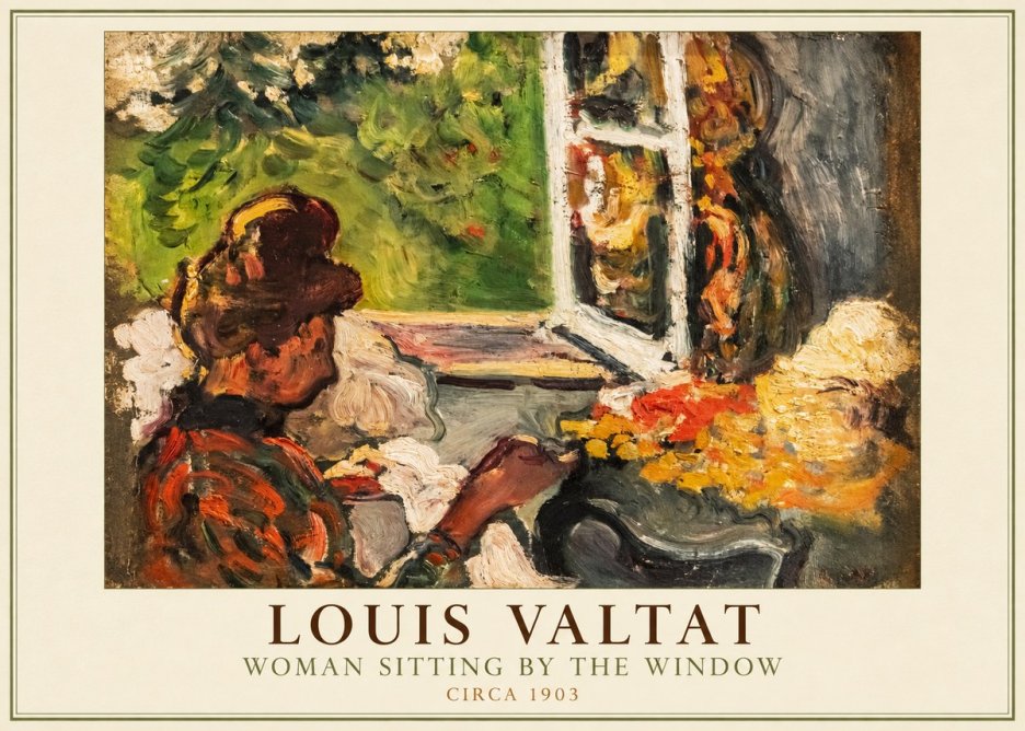 Louis Valtat Woman Sitting by the Window No4 - Affiche