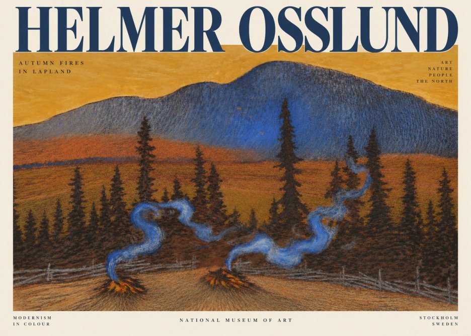 Helmer Osslund Twilight in the North No3 - Affiche