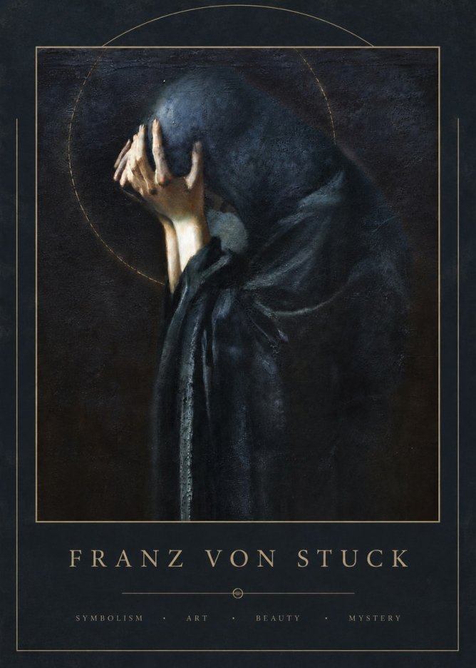 Franz von Stuck The Mourner No5 - Affiche