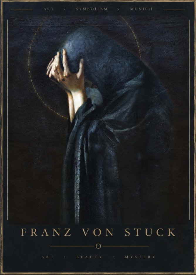 Franz von Stuck The Mourner No6 - Affiche