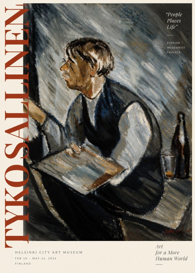 Tyko Sallinen The Artist at Work No6 - Affiche