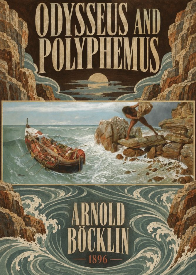 Arnold Böcklin Odysseus and Polyphemus No6 - Affiche