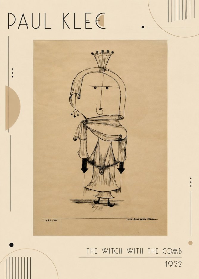 Paul Klee The Witch with the Comb No2 - Affiche