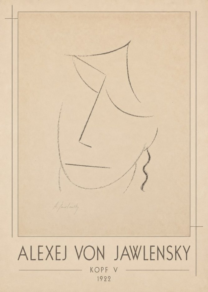 Alexej von Jawlensky Kopf V No1 - Affiche