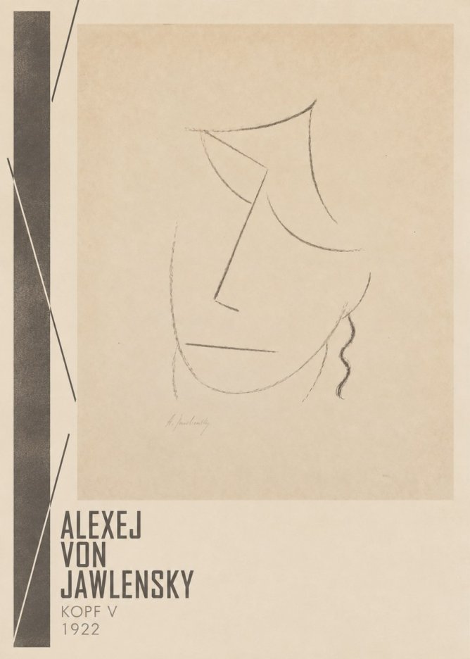 Alexej von Jawlensky Kopf V No2 - Affiche