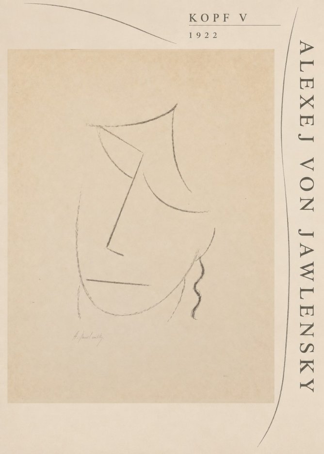 Alexej von Jawlensky Kopf V No5 - Affiche