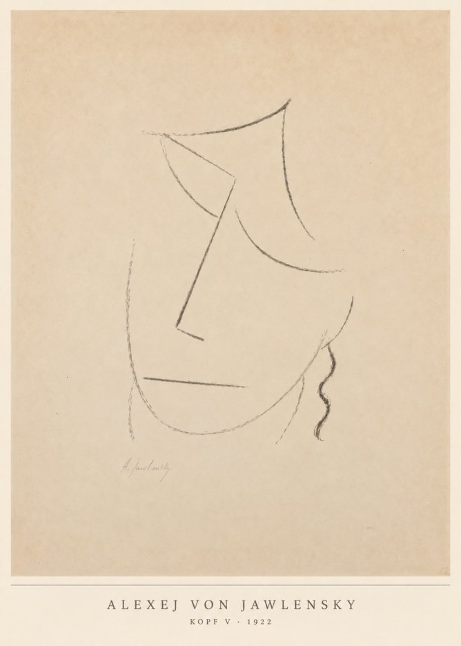 Alexej von Jawlensky Kopf V No6 - Affiche