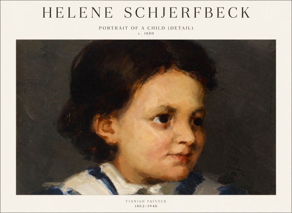 Helene Schjerfbeck Portrait of a Child (Detail) No1 - Affiche