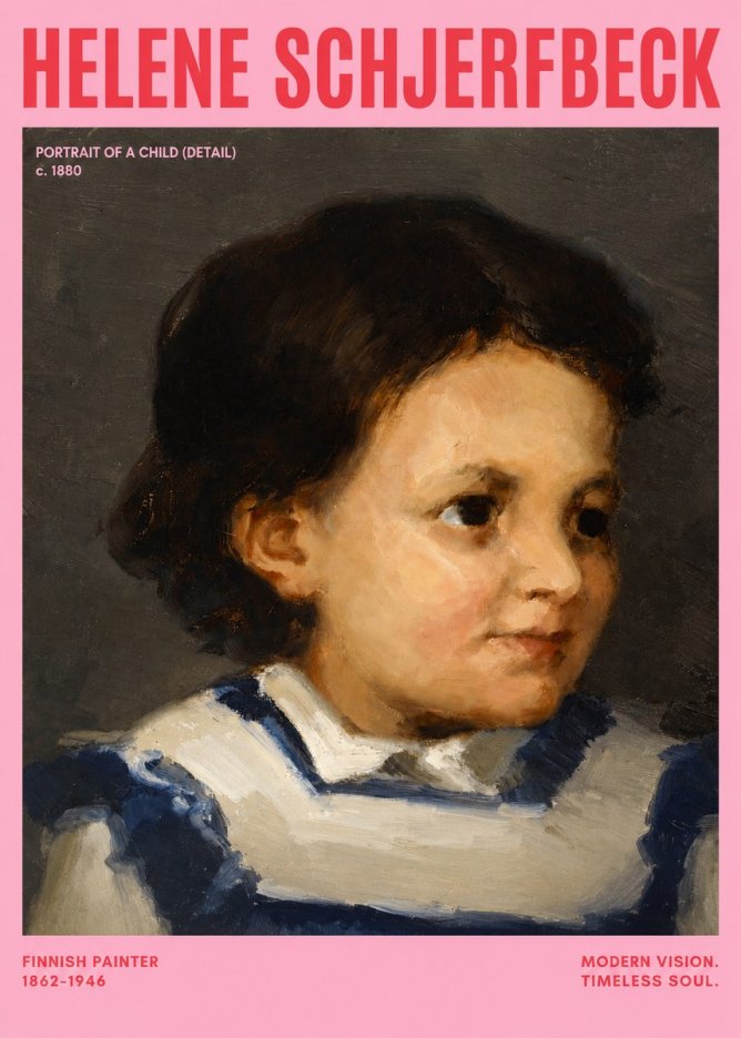 Helene Schjerfbeck Portrait of a Child (Detail) No2 - Affiche