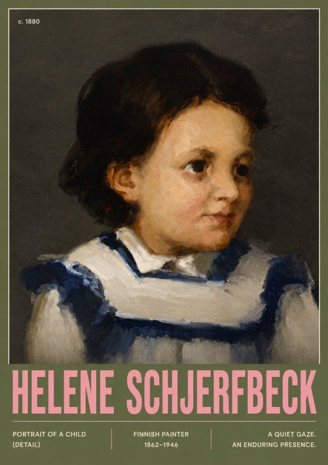 Helene Schjerfbeck Portrait of a Child (Detail) No6 - Affiche