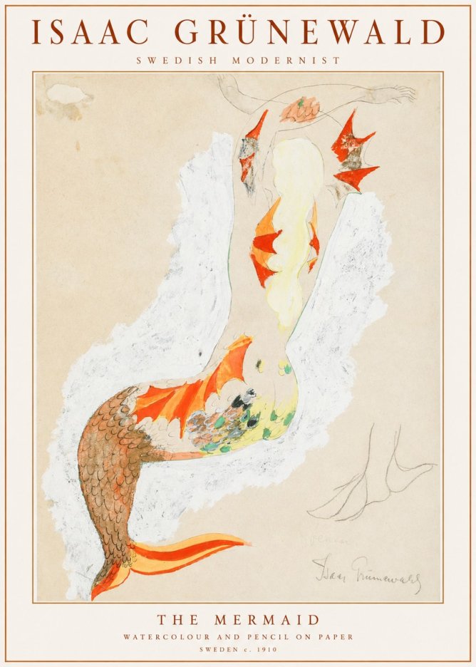 Isaac Grünewald The Mermaid No1 - Affiche