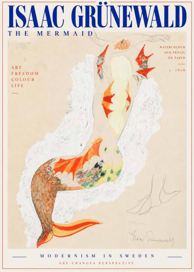 Isaac Grünewald The Mermaid No4 - Affiche