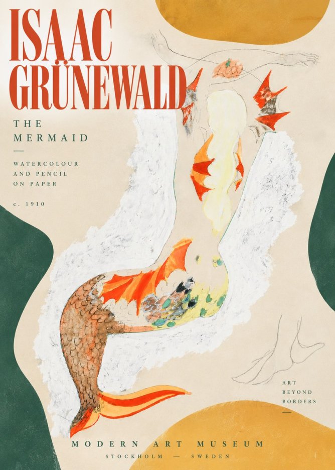 Isaac Grünewald The Mermaid No5 - Affiche