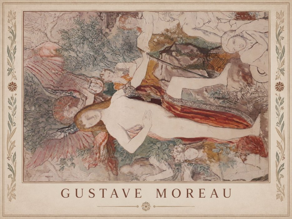 Gustave Moreau The Hymn to Beauty No1 - Affiche
