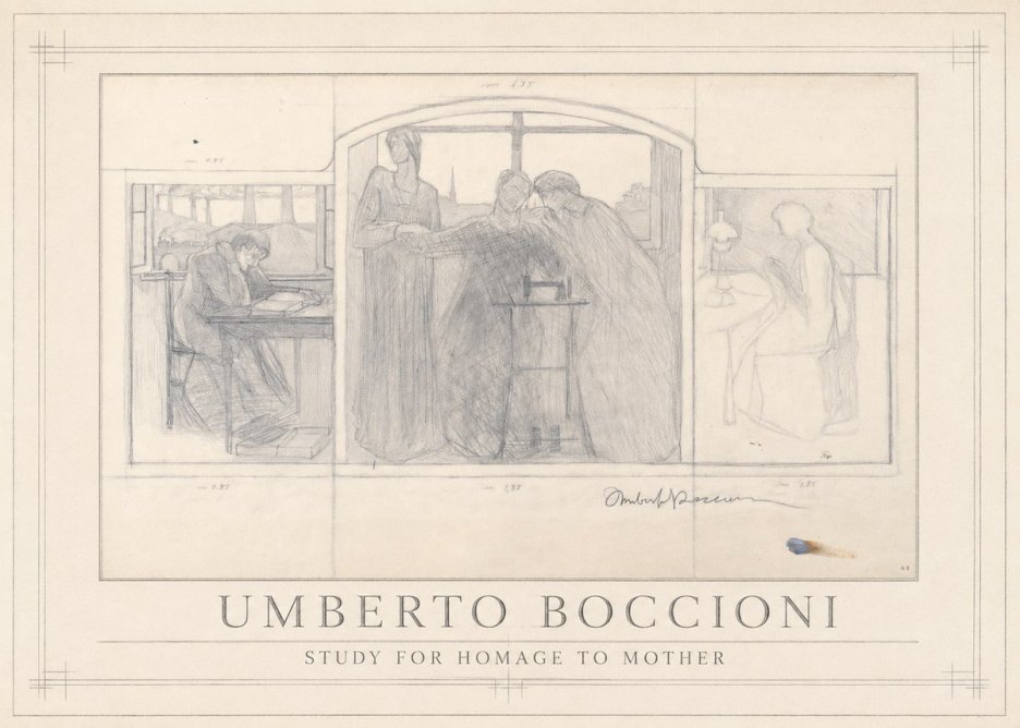 Umberto Boccioni Study for Homage to Mother No1 - Affiche