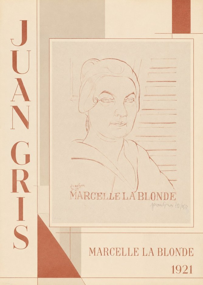 Juan Gris Marcelle La Blonde No2 - Affiche