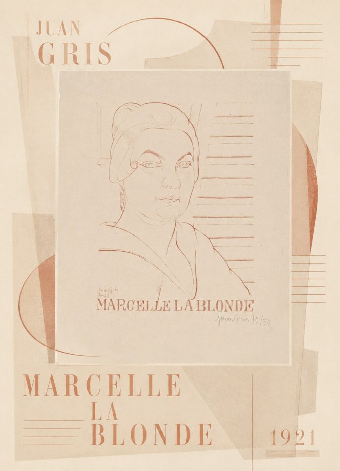 Juan Gris Marcelle La Blonde No6 - Affiche