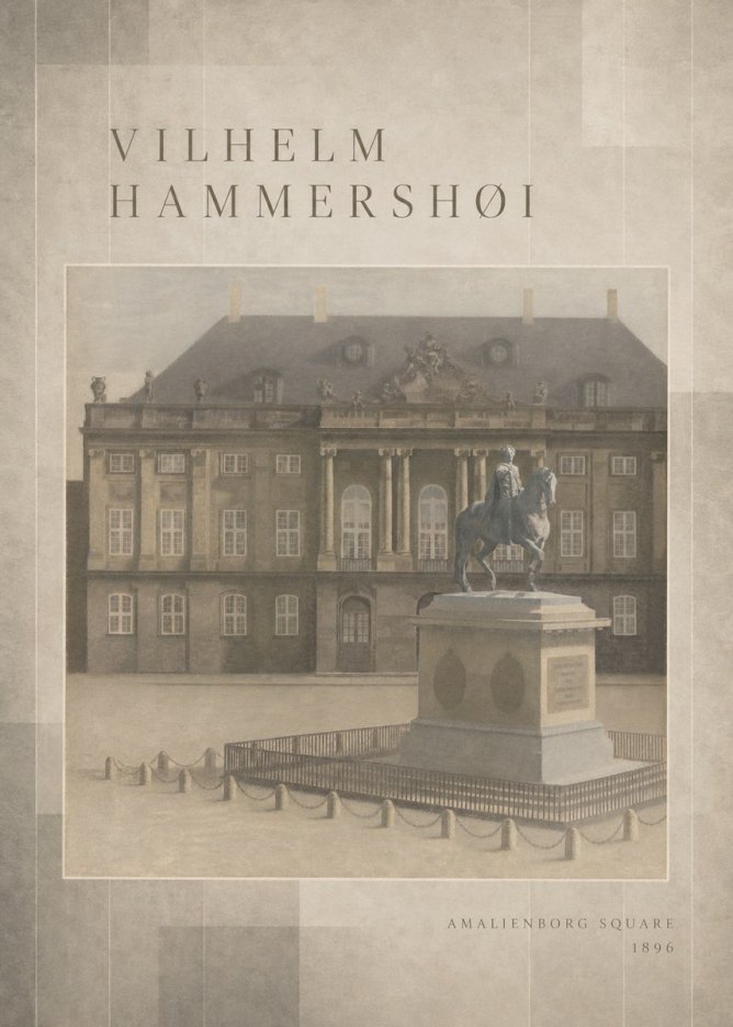 Vilhelm Hammershøi Amalienborg Square I No3 - Affiche