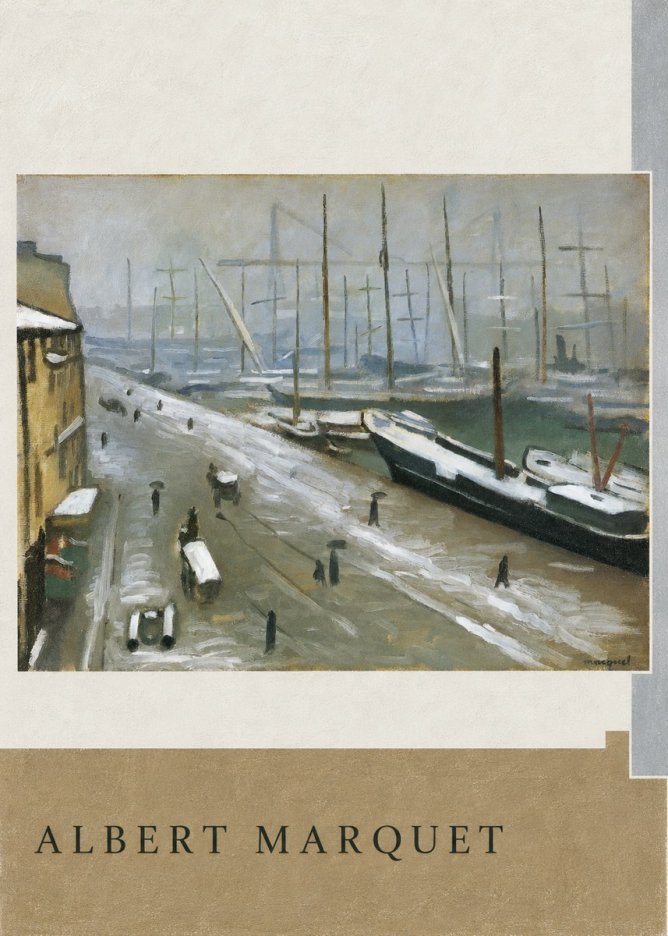Albert Marquet Le Havre, Le Bassin Sous La Neige No5 - Affiche