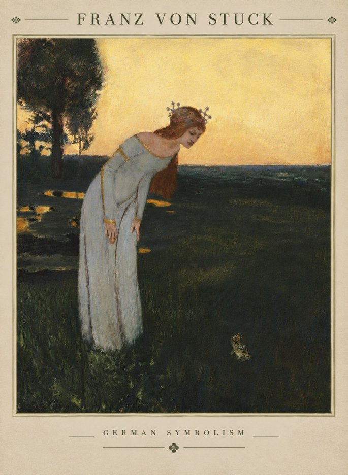 Franz von Stuck Princess and Frog No4 - Affiche