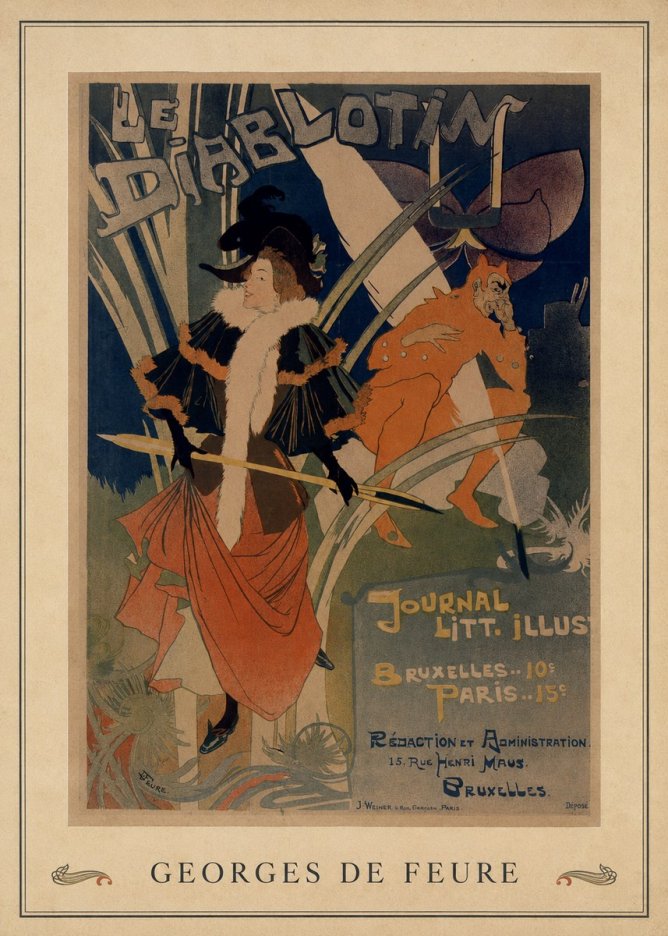 Georges de Feure Le Diablotin III No4 - Affiche