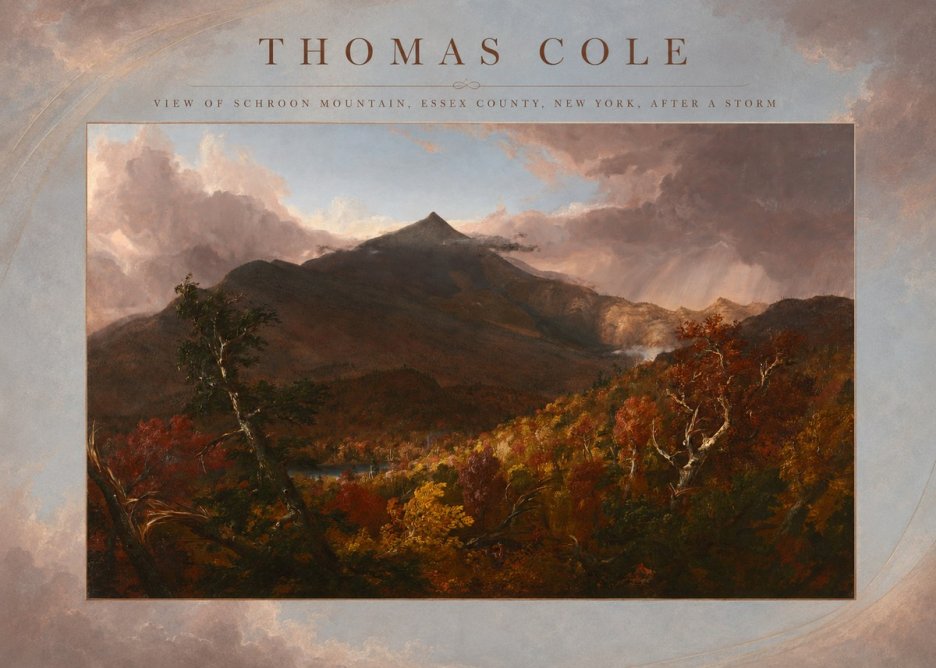 Thomas Cole View of Schroon Mountain, Essex County, New York, After a Storm No3 - Affiche