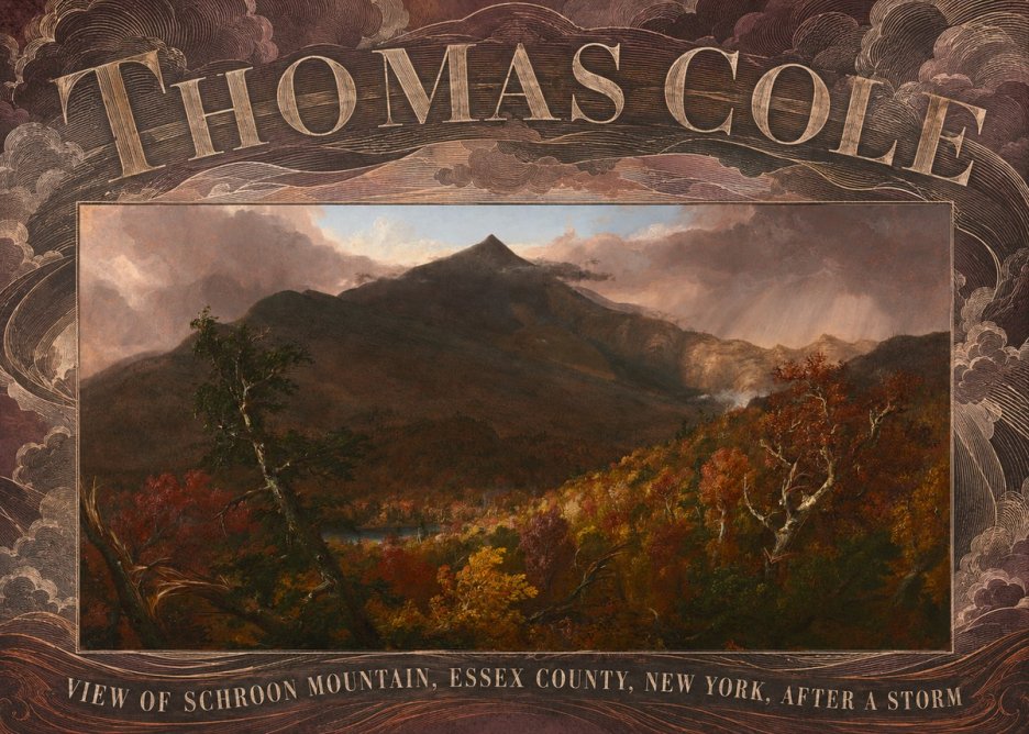 Thomas Cole View of Schroon Mountain, Essex County, New York, After a Storm No5 - Affiche