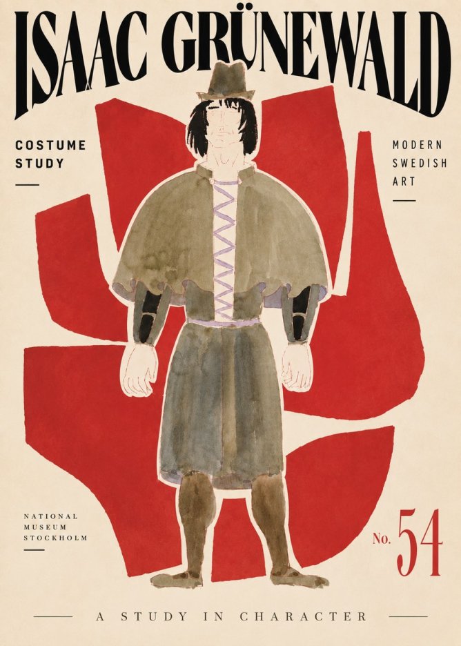 Isaac Grünewald Costume Study V No4 - Affiche