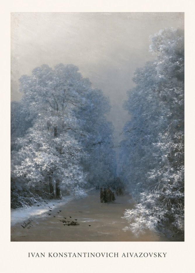 Ivan Konstantinovich Aivazovsky Winter Forest No1 - Affiche
