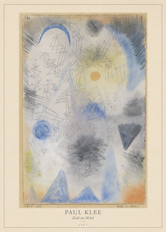 Paul Klee Ziele Im Nebel No4 - Affiche