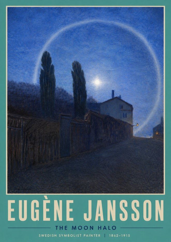 Eugène Jansson The Moon Halo No4 - Affiche