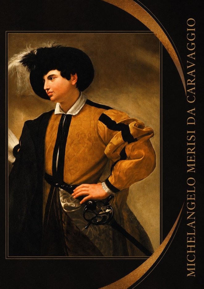 Michelangelo Merisi da Caravaggio Portrait of a Young Man No4 - Affiche