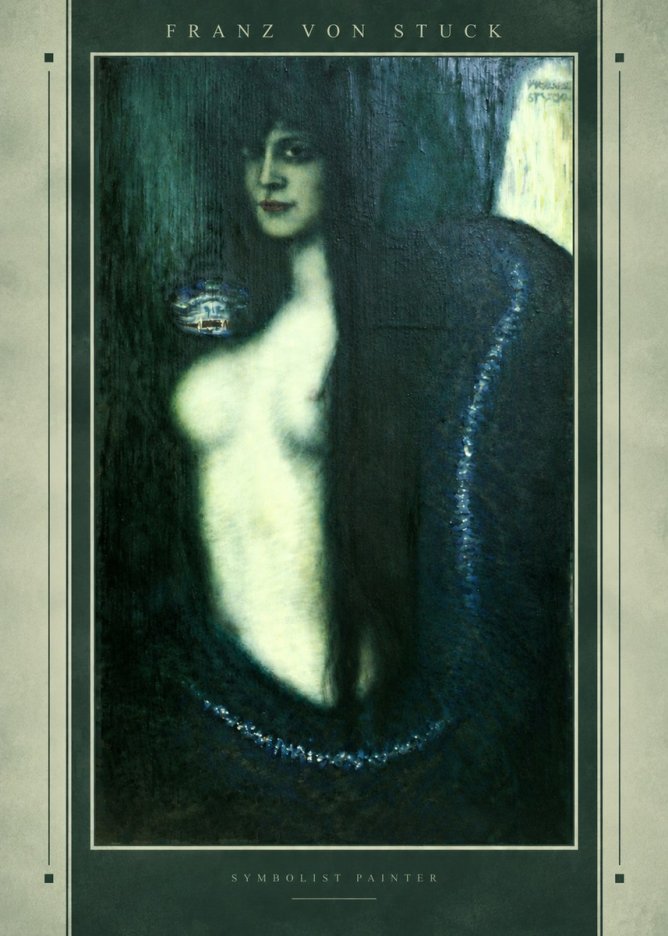 Franz von Stuck Die Sünde No4 - Affiche