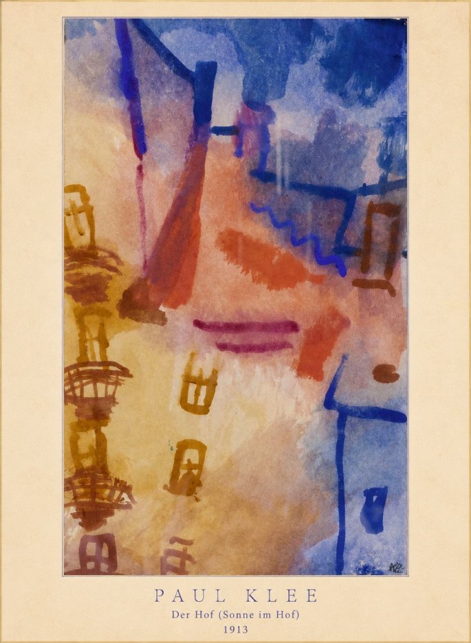 Paul Klee Der Hof (Sonne Im Hof) No3 - Affiche
