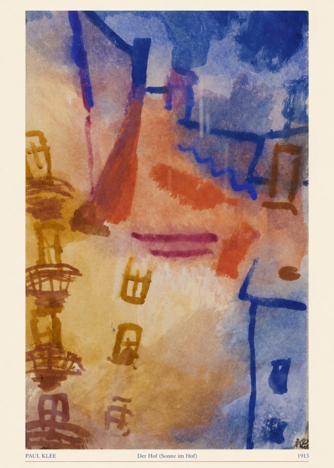 Paul Klee Der Hof (Sonne Im Hof) No5 - Affiche