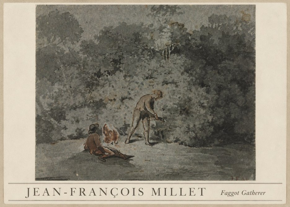 Jean-François Millet Faggot Gatherer No3 - Affiche