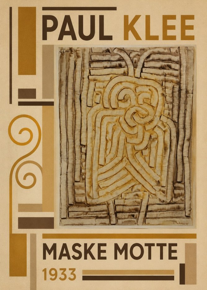 Paul Klee Maske Motte No3 - Affiche