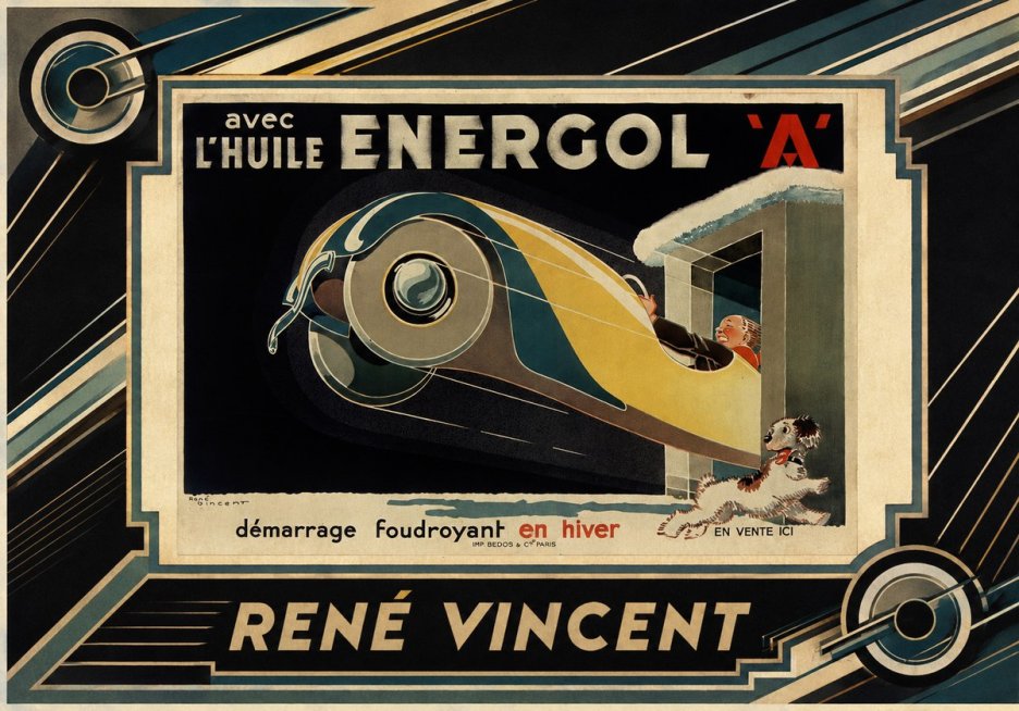 René Vincent Energol 'A' No2 - Affiche