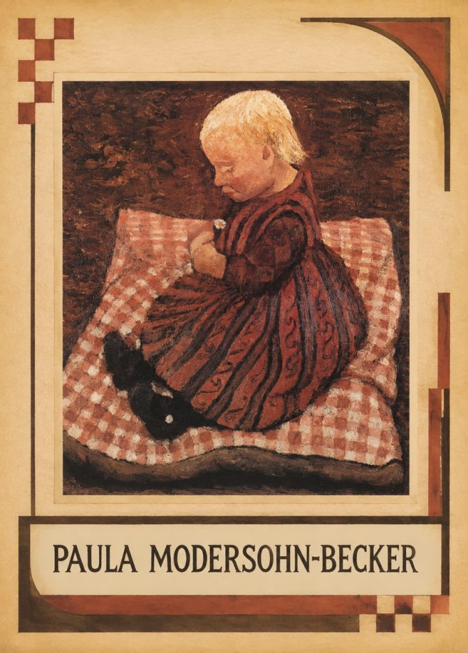 Paula Modersohn-Becker Girl with Flower No1 - Affiche