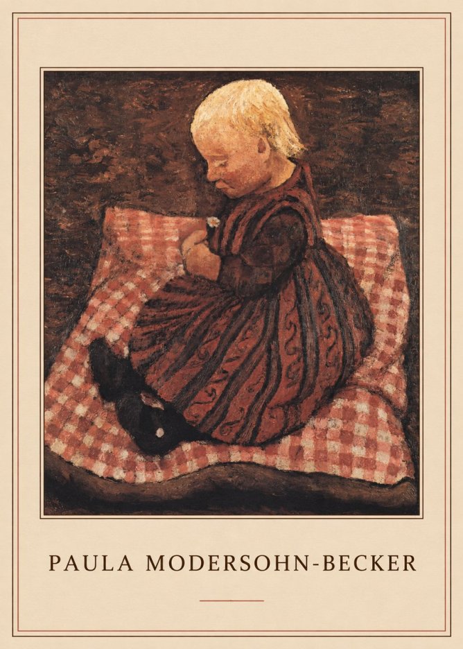 Paula Modersohn-Becker Girl with Flower No4 - Affiche