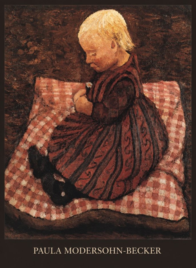 Paula Modersohn-Becker Girl with Flower No6 - Affiche