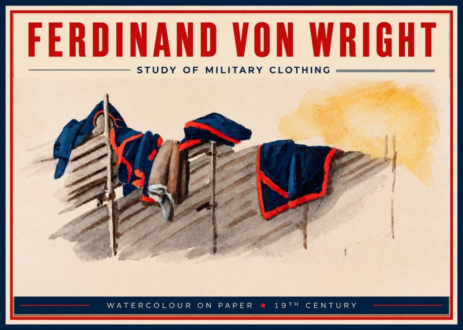 Ferdinand von Wright Study of Military Clothing No2 - Affiche