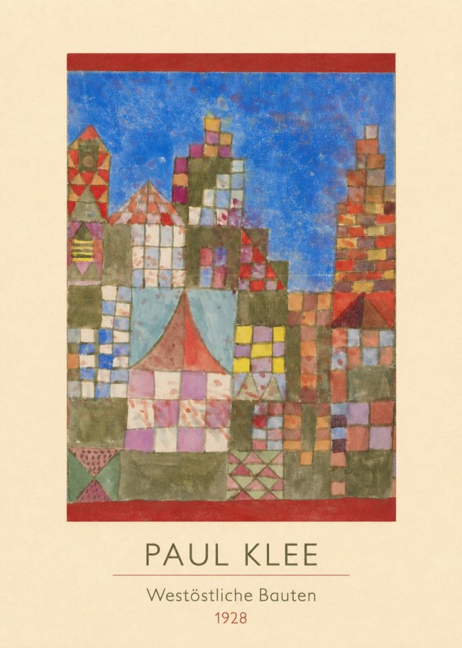 Paul Klee Westöstliche Bauten No3 - Affiche