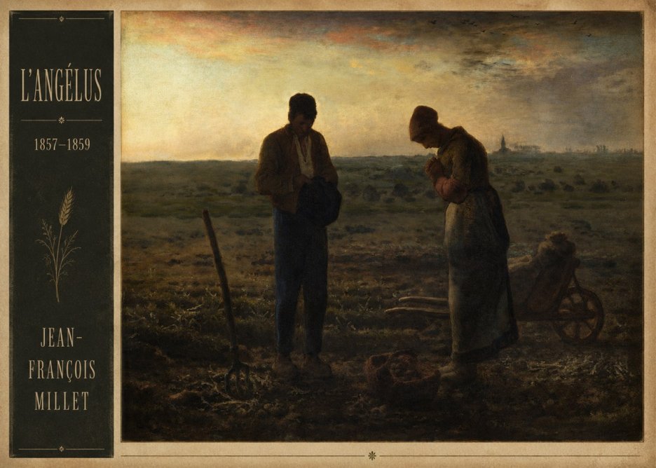 Jean-François Millet L'angélus III No2 - Affiche