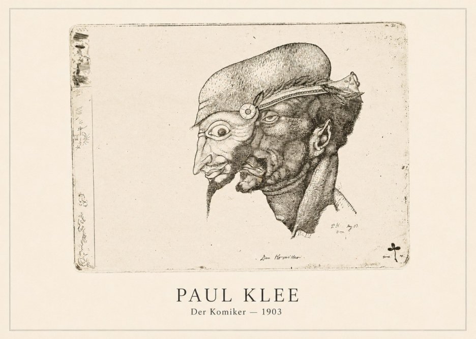 Paul Klee Der Komiker No4 - Affiche