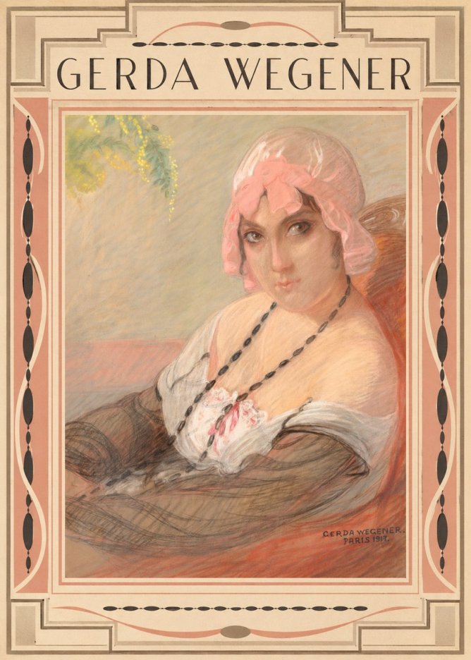 Gerda Wegener Woman in a Pink Bonnet No3 - Affiche
