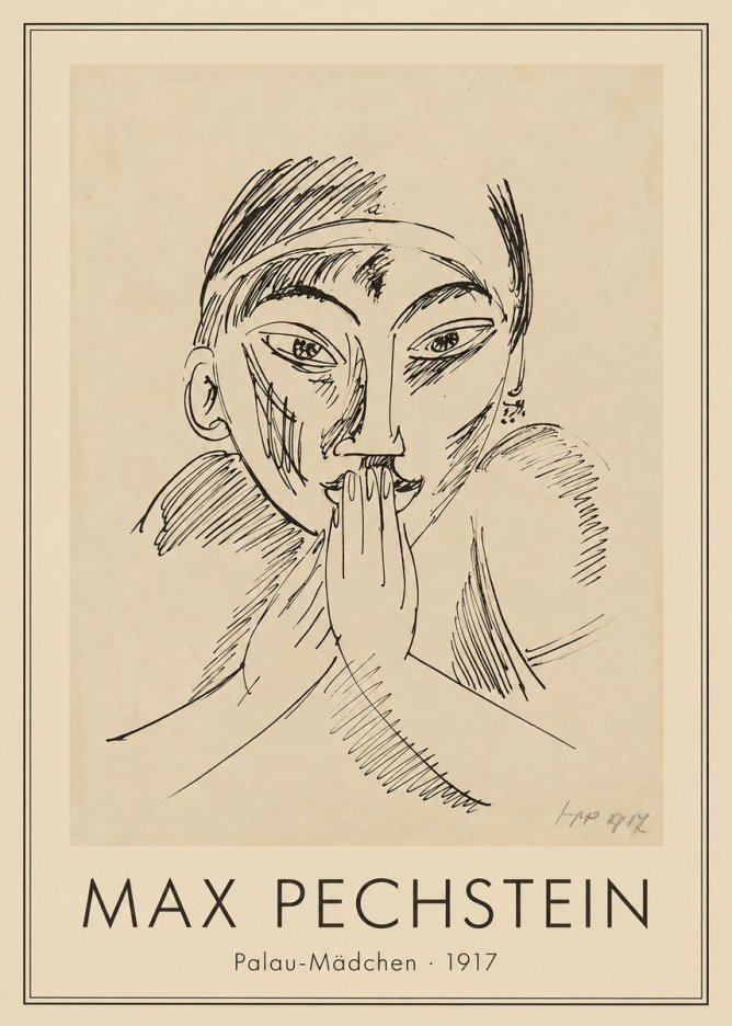 Max Pechstein Palau-mädchen No1 - Affiche