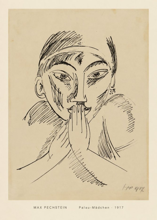 Max Pechstein Palau-mädchen No4 - Affiche