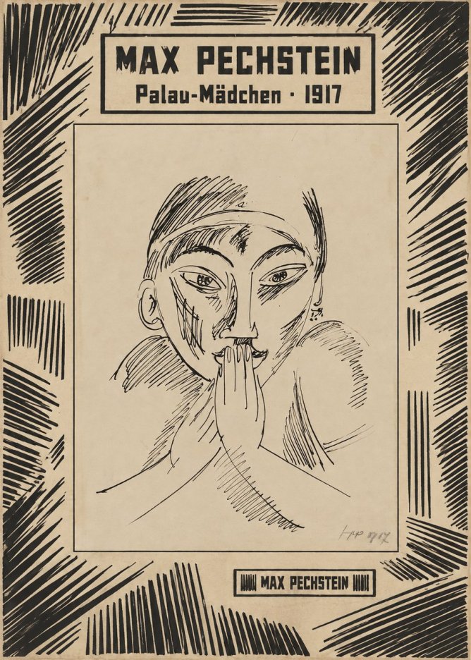 Max Pechstein Palau-mädchen No6 - Affiche